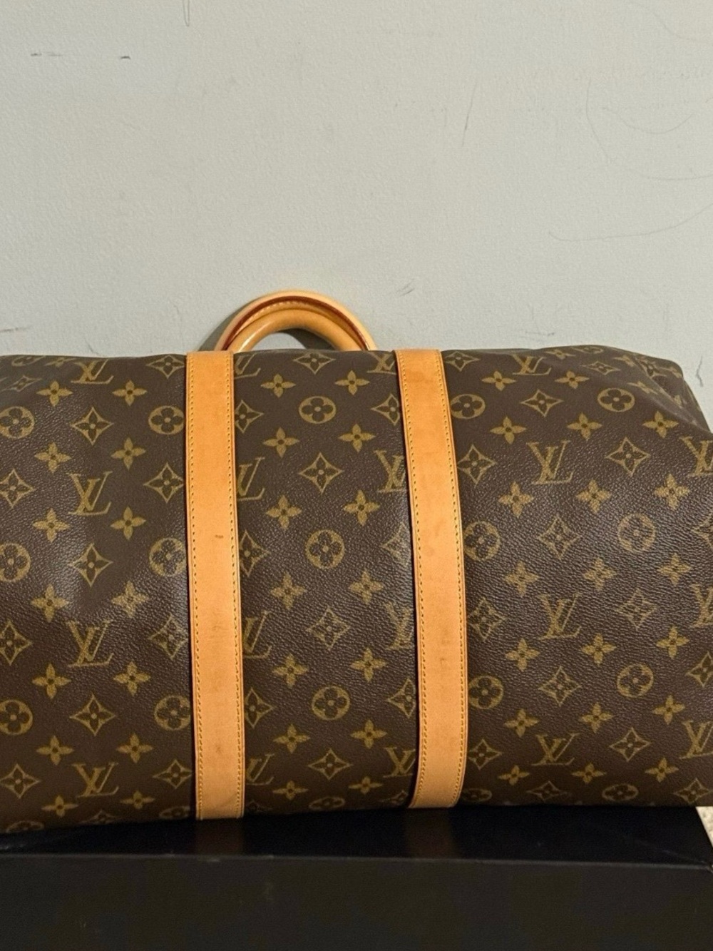 Louis Vuitton Keepall 45- Monogram Travel Duffel in Brown and Tan - Picture 7 of 7